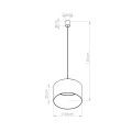 LAMPAMI - klasyczna lampa wisząca do salonu NEVIA granat szkic