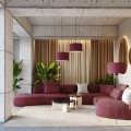 LAMPAMI - lampa podłogowa do salonu, lampa podłogowa do sypialni, lampa podłogowa nowoczesna, nowoczesna lampa stojąca podłogowa NEVIA burgund