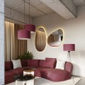 LAMPAMI - lampa podłogowa do salonu, lampa podłogowa do sypialni, lampa podłogowa nowoczesna, nowoczesna lampa stojąca podłogowa NEVIA burgund