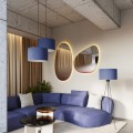LAMPAMI - lampa podłogowa do salonu, lampa podłogowa do sypialni, lampa podłogowa nowoczesna, nowoczesna lampa stojąca podłogowa NEVIA granat