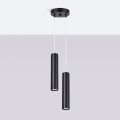 LAMPAMI - tuby sufitowe czarne, lampa sufitowa, lampa nad stół, czarna lampa do jadalni LAGOS 2P czarna