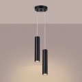 LAMPAMI - tuby sufitowe czarne, lampa sufitowa, lampa nad stół, czarna lampa do jadalni LAGOS 2P czarna