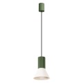 LAMPAMI - lampa nad wyspę kuchenną, lampa do sypialni wisząca, lampa do jadalni , lampa nad stół wisząca, lampa wisząca pojedyncza dwukolorowa ESTRIA 1 beżowa/zielona oliwka
