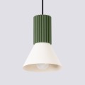 LAMPAMI - lampa nad wyspę kuchenną, lampa do sypialni wisząca, lampa do jadalni , lampa nad stół wisząca, lampa wisząca pojedyncza dwukolorowa ESTRIA 1 beżowa/zielona oliwka