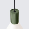 LAMPAMI - lampa nad wyspę kuchenną, lampa do sypialni wisząca, lampa do jadalni , lampa nad stół wisząca, lampa wisząca pojedyncza dwukolorowa ESTRIA 1 beżowa/zielona oliwka