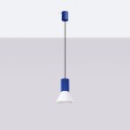 LAMPAMI - lampa nad wyspę kuchenną, lampa do sypialni wisząca, lampa do jadalni , lampa nad stół wisząca, lampa wisząca pojedyncza niebieska ESTRIA 1 biała/ultramaryna