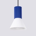 LAMPAMI - lampa nad wyspę kuchenną, lampa do sypialni wisząca, lampa do jadalni , lampa nad stół wisząca, lampa wisząca pojedyncza niebieska ESTRIA 1 biała/ultramaryna