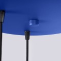 LAMPAMI - lampa wisząca nowoczesna, lampa nad stół do jadalni, lampa sufitowa wisząca potrójna, żyrandol nad stół ESTRIA 3P biały/ultramaryna
