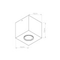 LAMPAMI - lampa sufitowa plafon sufitowy beton oświetlenie punktowe natynkowe szkic