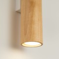 LAMPAMI - kinkiet ścienny, kinkiet dekoracyjny nowoczesny, kinkiet na klatkę schodową, kinkiet do sypialni, kinkiet drewniany tuba LINO