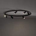 LAMPAMI - nowoczesna lampa sufitowa, lampa sufitowa, lampa do salonu sufitowa, nowoczesna lampa do salonu, czarna lampa sufitowa, lampa czarna sufitowa, lampa przysufitowa FOURTY ROUND Nowodvorski