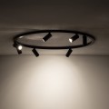 LAMPAMI - nowoczesna lampa sufitowa, lampa sufitowa, lampa do salonu sufitowa, nowoczesna lampa do salonu, czarna lampa sufitowa, lampa czarna sufitowa, lampa przysufitowa FOURTY ROUND Nowodvorski