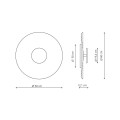 LAMPAMI - lampa ledowa sufitowa plafon sufitowy COCO 60 cm coffee LED szkic