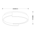 LAMPAMI - lampa led sufitowa Plafon Halo 38 cm biały LED CCT szkic
