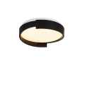 LAMPAMI - lampa led sufitowa, plafon led sufitowy, plafon ledowy sufitowy, plafon sufitowy ledowy, lampa do kuchni Plafon Halo 38 cm czarny LED CCT