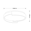LAMPAMI - lampa led sufitowa plafon Halo 27 cm czarny LED CCT szkic