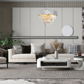 LAMPAMI - żyrandol do salonu, stylowy żyrandol do salonu z kryształkami, żyrandol sufitowy, żyrandol nad stołem, żyrandol nowoczesny, żyrandol glamour CARISMA CHROME 9xE14
