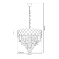 LAMPAMI - stylowy żyrandol do salonu z kryształkami CARISMA CHROME 9xE14 szkic