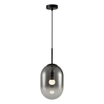 Czarna lampa wisząca nowoczesna klosz dymiony 164 cm 1xE14 fi 240 ALIAS 