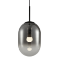 LAMPAMI - czarna lampa wisząca nowoczesna klosz szklana kula, lampa do sypialni, lampa nad stół, nowoczesna lampa do salonu, lampa nad łóżko, lampa kula, lampa wisząca ALIAS 1xE14 fi 240