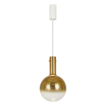 Złota lampa wisząca nowoczesna klosz szklana kula 167 cm 1xGU10 TORONTO