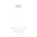 LAMPAMI - biała lampa wisząca, lampa do salonu, lampa ledowa, ledowa lampa wisząca biała, nowoczesny żyrandol do salonu CIRCOLO POWER LED NOWODVORSKI