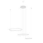 Nowoczesny żyrandol do salonu 140 cm biała lampa ledowa wisząca 3000K 85W CIRCOLO POWER LED 