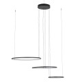 LAMPAMI - czarna lampa wisząca, lampa do salonu, lampa ledowa, ledowa lampa wisząca czarna, nowoczesny żyrandol do salonu CIRCOLO POWER LED NOWODVORSKI