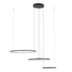 Nowoczesny żyrandol do salonu 140 cm czarna lampa ledowa wisząca 3000K 85W CIRCOLO POWER LED 