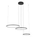 LAMPAMI - czarna lampa wisząca, lampa do salonu, lampa ledowa, ledowa lampa wisząca czarna, nowoczesny żyrandol do salonu CIRCOLO POWER LED NOWODVORSKI