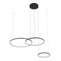LAMPAMI - czarna lampa wisząca, lampa do salonu, lampa ledowa, ledowa lampa wisząca czarna, nowoczesny żyrandol do salonu CIRCOLO POWER LED NOWODVORSKI