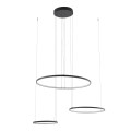 LAMPAMI - czarna lampa wisząca, lampa do salonu, lampa ledowa, ledowa lampa wisząca czarna, nowoczesny żyrandol do salonu CIRCOLO POWER LED NOWODVORSKI