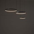LAMPAMI - czarna lampa wisząca, lampa do salonu, lampa ledowa, ledowa lampa wisząca czarna, nowoczesny żyrandol do salonu CIRCOLO POWER LED NOWODVORSKI