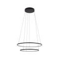 LAMPAMI - czarna lampa wisząca, lampa do salonu, lampa ledowa, ledowa lampa wisząca czarna, nowoczesny żyrandol do salonu CIRCOLO POWER LED NOWODVORSKI