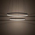 LAMPAMI - czarna lampa wisząca, lampa do salonu, lampa ledowa, ledowa lampa wisząca czarna, nowoczesny żyrandol do salonu CIRCOLO POWER LED NOWODVORSKI
