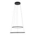 LAMPAMI - czarna lampa wisząca, lampa do salonu, lampa ledowa, ledowa lampa wisząca czarna, nowoczesny żyrandol do salonu CIRCOLO POWER LED NOWODVORSKI