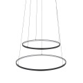 LAMPAMI - czarna lampa wisząca, lampa do salonu, lampa ledowa, ledowa lampa wisząca czarna, nowoczesny żyrandol do salonu CIRCOLO POWER LED NOWODVORSKI