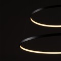 LAMPAMI - czarna lampa wisząca, lampa do salonu, lampa ledowa, ledowa lampa wisząca czarna, nowoczesny żyrandol do salonu CIRCOLO POWER LED NOWODVORSKI