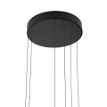 LAMPAMI - czarna lampa wisząca, lampa do salonu, lampa ledowa, ledowa lampa wisząca czarna, nowoczesny żyrandol do salonu CIRCOLO POWER LED NOWODVORSKI