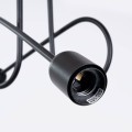 LAMPAMI - nowoczesna lampa sufitowa, czarna lampa do salonu, czarny żyrandol nowoczesny, żyrandol sufitowy, żyrandol nowoczesny, żyrandol czarny LOOP 2