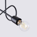 LAMPAMI - nowoczesna lampa sufitowa, czarna lampa do salonu, czarny żyrandol nowoczesny, żyrandol sufitowy, żyrandol nowoczesny, żyrandol czarny LOOP 2