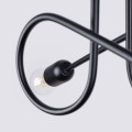 LAMPAMI - nowoczesna lampa sufitowa, czarna lampa do salonu, czarny żyrandol nowoczesny, żyrandol sufitowy, żyrandol nowoczesny, żyrandol czarny LOOP 2