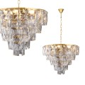 LAMPAMI - żyrandol do salonu, stylowy żyrandol do salonu z kryształkami, żyrandol sufitowy, żyrandol nad stołem, żyrandol nowoczesny, żyrandol glamour CHELSEA GOLD 6xE14