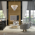 LAMPAMI - żyrandol do salonu, stylowy żyrandol do salonu z kryształkami, żyrandol sufitowy, żyrandol nad stołem, żyrandol nowoczesny, żyrandol glamour CHELSEA GOLD 6xE14