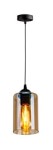 Lampa nad stół wisząca pojedyncza bursztynowa 1xE27 40W BISTRO