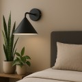 LAMPAMI - kinkiet do sypialni, kinkiet dekoracyjny nowoczesny, kinkiet ścienny do czytania, czarny kinkiet ścienny CAPITAL BLACK 1xGX53