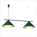 LAMPAMI - lampa nad stół, lampa do jadalni, lampa nowoczesna wisząca, zielona lampa wisząca CAPITAL BLACK/GREEN 2XGX53
