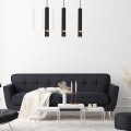 LAMPAMI - tuby sufitowe czarne, nowoczesna lampa nad stół do jadalni, lampa nad wyspę JOKER BLACK/GOLD 3xGU10