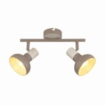 Lampa sufitowa do kuchni, na korytarz 2x40W E14 lampa przysufitowa listwa klosz brązowy z efektem drewna PUERTO 