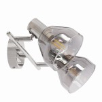 Lampa sufitowa do kuchni, na korytarz, do salonu 2x40W E14 plafon sufitowy klosz dymiony GRAZIA